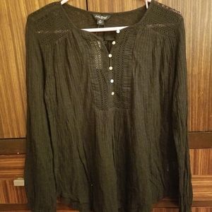 Black button up blouse